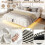 4ft6 Double Floating Bed Frame with Hydraulic Under-bed Storage 11