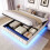 4ft6 Double Floating Bed Frame with Hydraulic Under-bed Storage 17