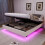 4ft6 Double Floating Bed Frame with Hydraulic Under-bed Storage 18