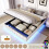 4ft6 Double Floating Bed Frame with Hydraulic Under-bed Storage 19