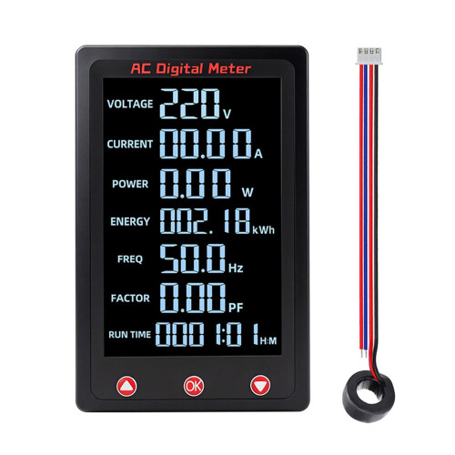 AC Power Meter With LCD Display And Auto-With closed transfor