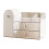 Makeup Organizers with Brush Holder for Vanity,Plastic-White 1