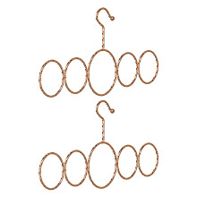 Rotating Scarf And Tie Rack Holder For Home Offices-rose gold