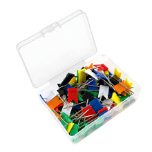 Pack of 100 Multicolor Flag Styles Map Pins-Mixed colors