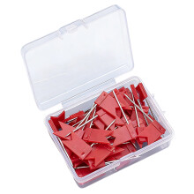 Pack of 100 Assorted Color Thumb Tacks Push Pins Marker-Red