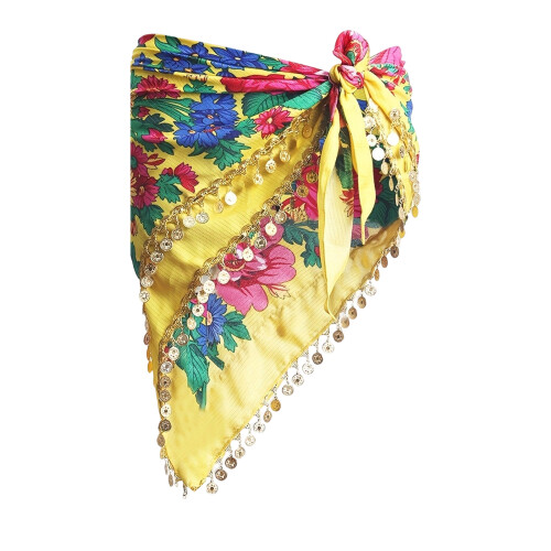 Eye Catching Dance Hip Wrap With Compact Foldable Design-Yellow