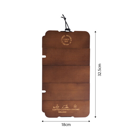 Multifunktionale Tischplatte aus Holz für Lunchbox, Camping, 2