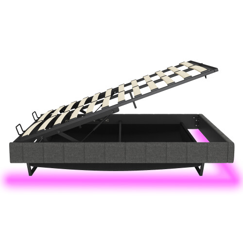 4ft6 Double Floating Bed Frame with Hydraulic Under-bed Storage 2