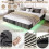4ft6 Double Floating Bed Frame with Hydraulic Under-bed Storage 13