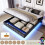 4ft6 Double Floating Bed Frame with Hydraulic Under-bed Storage 20
