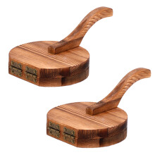 2X Teig Press Werkzeug Teig Presser KnöDel Haut Holz KnöDel Press Werkzeug Teig Presser KnöDel Wickler Presser C