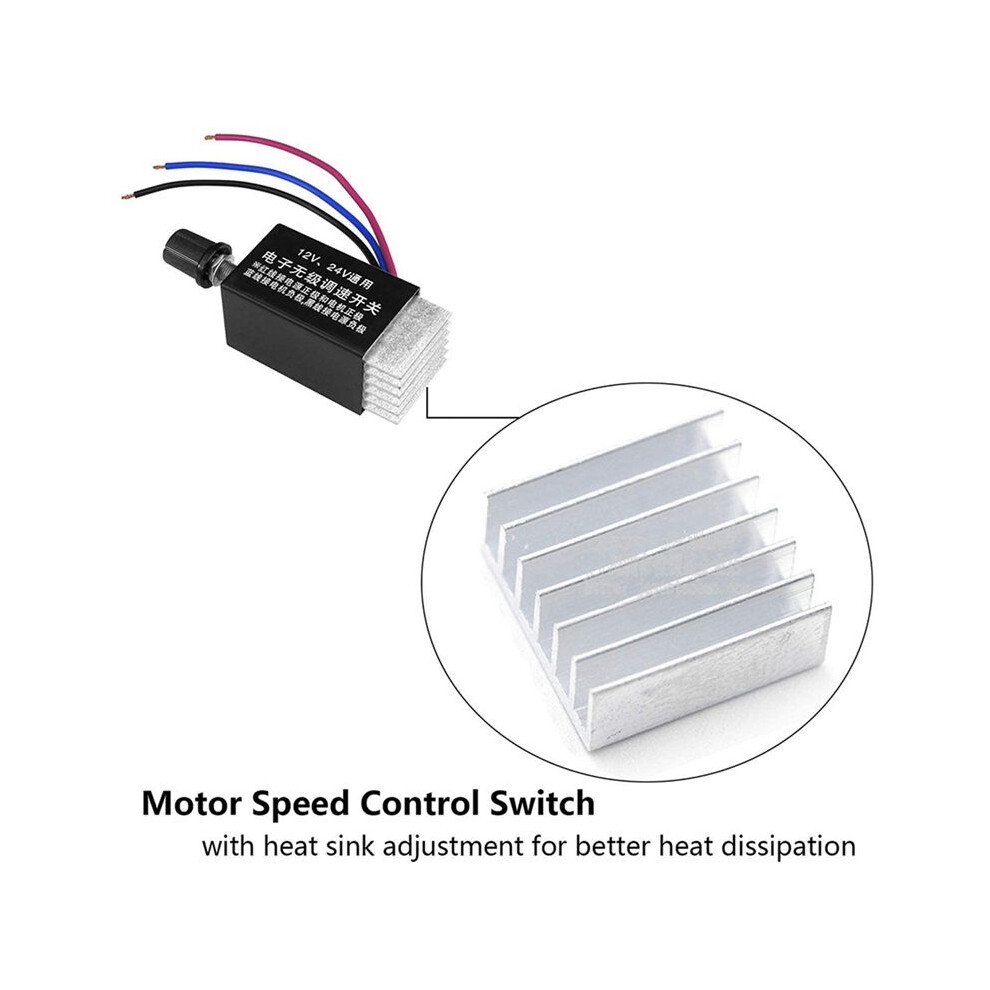 20Pc Motor Speed Regulator 12V/24V 10 A Motor Speed Controller For Car Truck Fan Heater Control 6032476635466