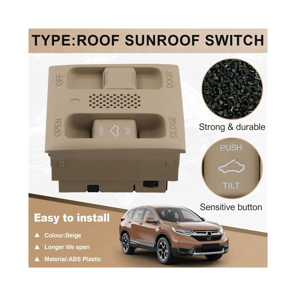 3X Sunroof Reading Button Ceiling For Crv Spirior Crosstour 8Th Accord Beige/Light 6031540487352