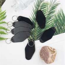 60Pack Motel Keychain Blanks Vintage Motel Keychains Sublimation Blank Keychain for Vinyl DIY Crafting Keychain Black