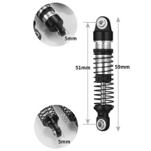 8 Pezzi Ammortizzatore Ammortizzatore Olio In Metallo per TRX4M -4M 1/18 RC Crawler Car Upgrade Parts Accessori, Nero