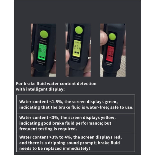 Digital Brake Fluid Tester Pen for DOT3 DOT4 DOT5 with LED Indicators and Auto Shutoff 2