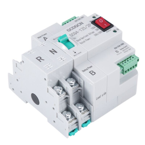 3X Dual-Power Automatic Transfer  2P 100A Household 35mm Rail Installation