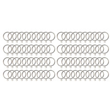 80 Pack Curtain Rings, 38mm Internal Diameter Iron Curtains Rings Hanging Rings for Curtains and Rods, Silver
