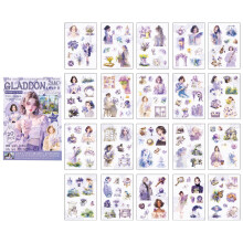 Flower Girl Die Cut Sticker Waterproof Adhesive PET-star road