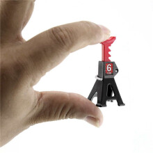 2X for 1/24 SCX24 FCX24 RC Car Jack Stand Pair Rack Repairing Protective Stand Adapter Tire Change Toy Lift, Black