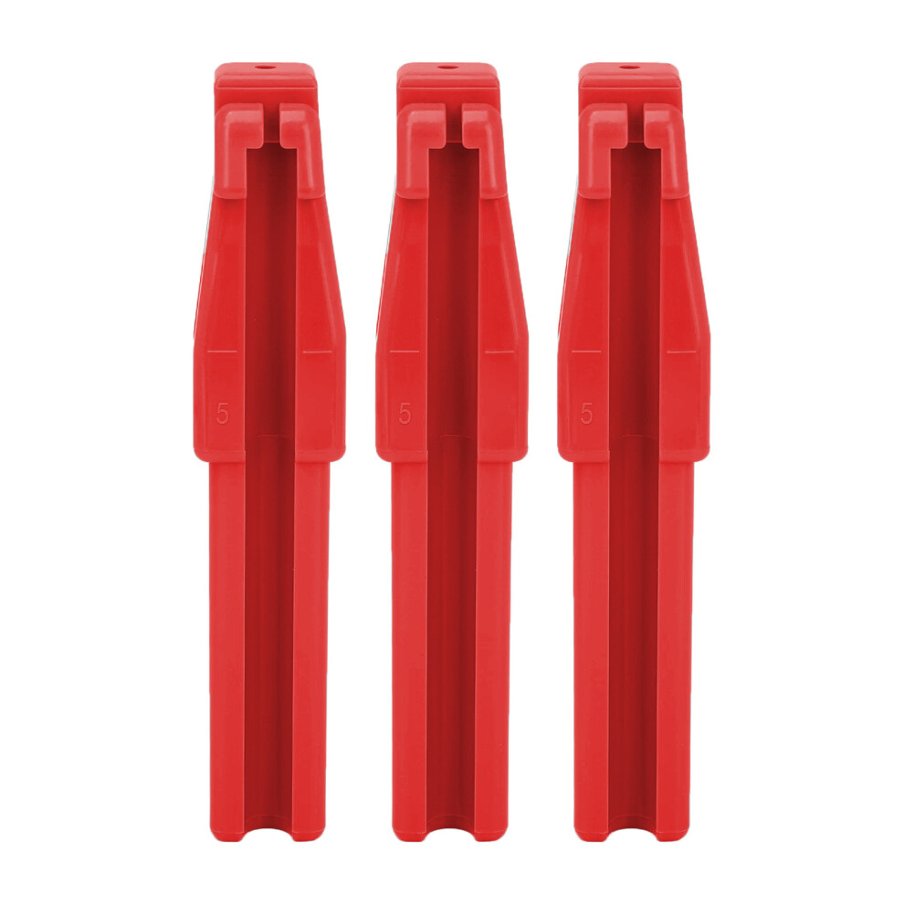 Red 3Pcs Eyebrow Pencil Sharpener Assistant Tool 4 Grooves