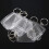 20Pcs Transparent Blank Insert Photo Picture Frame Key Ring Split Keychain 8