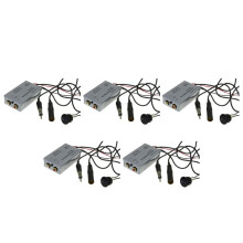 5X Universal Fm Modulator Stereo Mp3 Auto Antenne Kabel Car Radio Cinch Aux Adapter