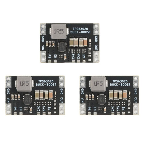 3X XL63020 TPS63020 Lithium Battery USB Automatic Boost Buck Step  Down Module Microcontroller Power Low Ripple 5V 1