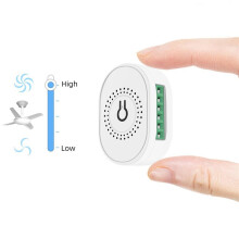 2X Tuya  WiFi Fan Deckenventilator Schaltmodul Dual-Mode Reset Voice  Controller für Alexa  Home Weiß