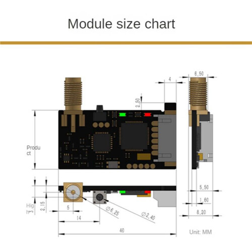2X SX1278 433M Lora Wireless-Modul UART Serielles Sender-Empfänger-Modul 2