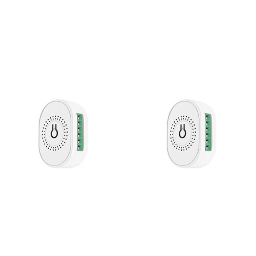 2X Tuya  WiFi Ventilator Plafondventilator Schakelmodule Dual-Mode Reset Voice  Controller voor Alexa  Home Wit