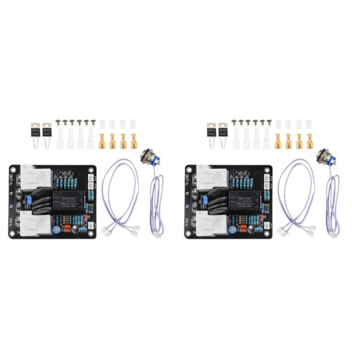 2 Set AC105-235V Amplifier  High Power Supply Soft Start Board Light Touch Double Temperature Control Overheat,B