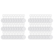 240 Pieces Round Sublimation Keychain Blanks Double Side Heat Transfer Blanks Key Rings Blank Board Key Chain Blanks