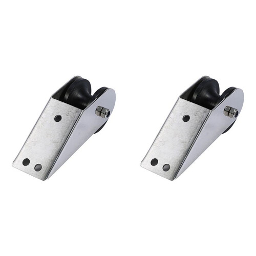 2X Marine Stainless Steel Boat Bow Anchor Roller Bracket Rollers for Yacht(Black)