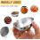 12 Pcs Stainless Steel Sauce Cups 3.5 Inch Small Condiment Bowls Stackable RustResistant Set 3