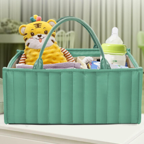 Shower Ready Foldable Nappy Organiser Bag with 2 Removable Dividers 1