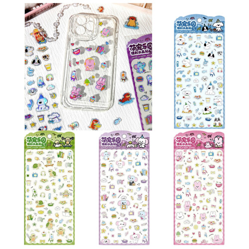 Puffier Sticker Sheets Decorative Sticker Cute Small Sticker for 1