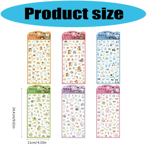 Puffier Sticker Sheets Decorative Sticker Cute Small Sticker for 2