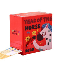 2026 Daily Planner Calendar Stand Desktop Organizer For-Red