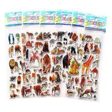 10 vellen getextureerde dieren PVC-sticker voor waterfles
