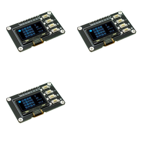 3pcs 0.96-Inch OLED Display Screen  12864 Screen Module with Matrix 4 Key Interfaces Keyboard IIC SSD1315