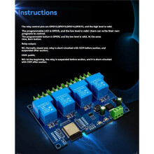 2X 4 Channel Relay Module 30A DC7-28/5V WIFI  Relay Module ESP32-WROOM Development Board