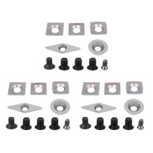 15Pcs Turning Carbide Cutter Inserts Combination Set for Wood Turning Working Lathe Tool with Screw