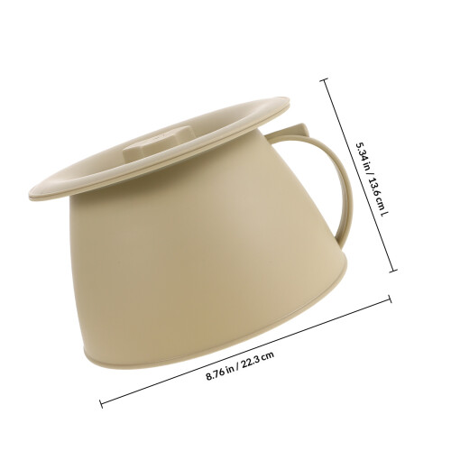 Urinal Portable Avec Couvercle Clair Pour Lit 1