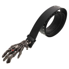 Ceinture Punk Rivet En Cuir PU À Crâne Unisexe