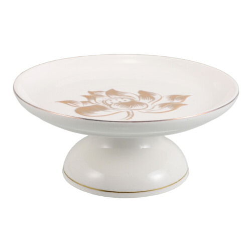 Ceramic Footed Fruit Bowl Altar Serving Tray