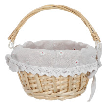 Lightweight Handheld Wicker Basket with Handle for Kids