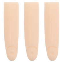 3Pcs Silicone Nail Training Fingers with Realistic Hand Model Beige
