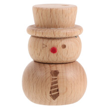 Rustic Wooden Snowman Roller Ball Essential Oil Diffuser Bottle