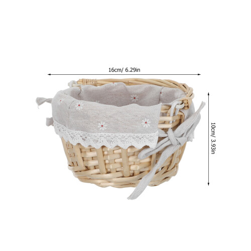 Lightweight Handheld Wicker Basket with Handle for Kids 1